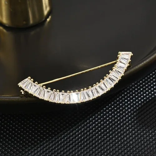 Vista 3 de Broche elegante para mujer, diseño vintage, dorado, floral, para mujer, disfraz de dama