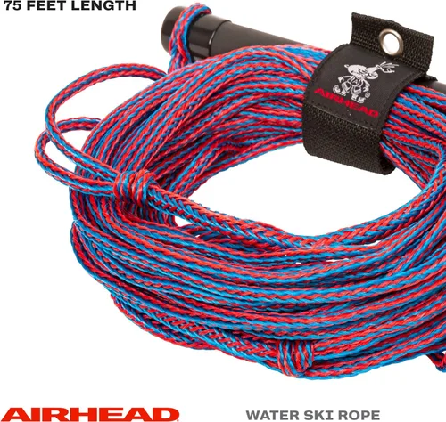 Vista 3 de Cuerda de esquí acuático Airhead con mango de goma, 1 sección, 75 pies