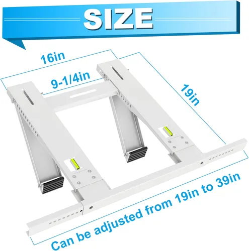 Vista 2 de Air Jade Soporte de aire acondicionado de ventana, soporte de CA para ventana sin taladro, resistente, fácil instalación, no requiere taladrar