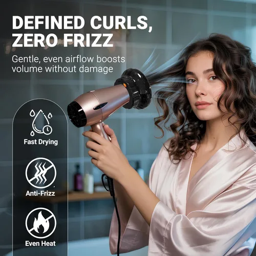 Vista 5 de Difusor universal de pelo para secador de pelo, se adapta a todos los secadores de 1.4 a 2.4 pulgadas, accesorio difusor iónico profesional