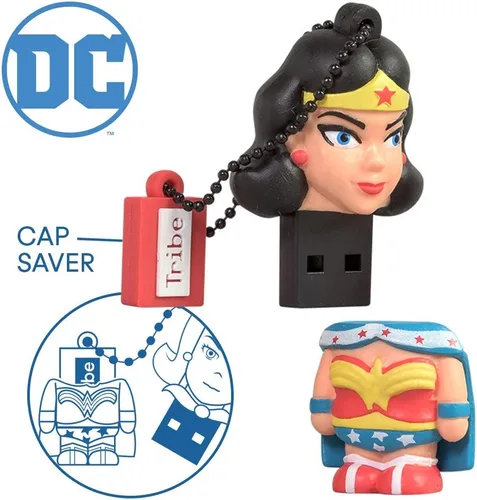 Vista 3 de Memoria USB de 16 GB Wonder Woman - Unidad flash original DC Comics 2.0, tribu FD031503