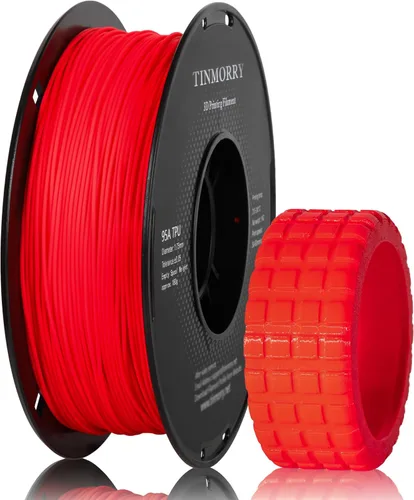 Vista 29 de TINMORRY - Filamento de poliuretano termoplástico (TPU) de 1.75 mm para impresora 3D, 1 bobina de 2.2 libras/1 kg, verde esmeralda transparente