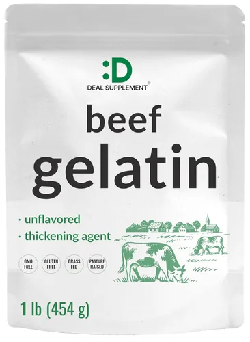 Polvo de gelatina de res sin sabor, 1 lb – Bovino alimentado con pasto y criado a pastura – Espesante y estabilizante natural para cocinar y hornear