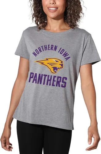 Vista 457 de Colección oficial de camisetas sueltas con logotipo desgastado grande universitario para mujer, jaspeado atlético