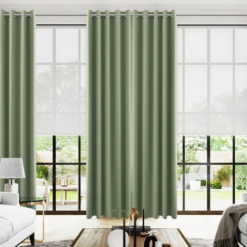 Vista 198 de KOUFALL Cortinas Doradas de Lujo Opacas para Sala de Estar, Elegantes Modernas Cortinas para Sala de 84 Pulgadas de Largo 2025
