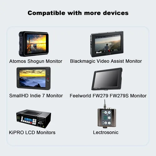 Vista 6 de Alvin's Cables PD USB-C Tipo-C a CC 0.217 x 0.098 in 12V Cable de alimentación para Blackmagic Video Assist Atomos Shogun SmallHD Monitor