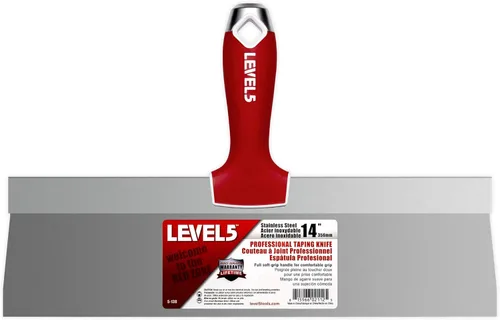 Vista 9 de Espátula de acero inoxidable de 8" con mango de agarre suave - LEVEL5 Grado profesional Extremo martillo de metal 5-134