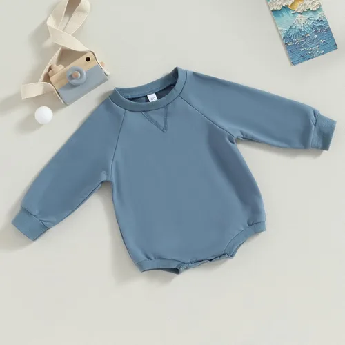 Vista 3 de Sudadera de gran tamaño para bebé, niña, niño, suéter de manga larga, con burbujas