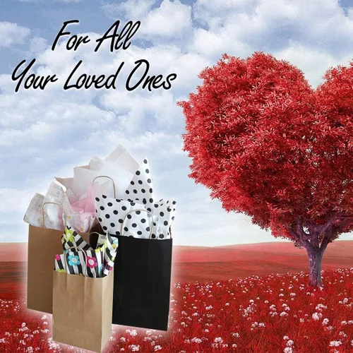 Vista 31 de Qutuus Bolsas de regalo de estraza grandes con asas, 25 bolsas de regalo de 10 x 5 x 13 pulgadas, bolsas de papel kraft reutilizables para compras