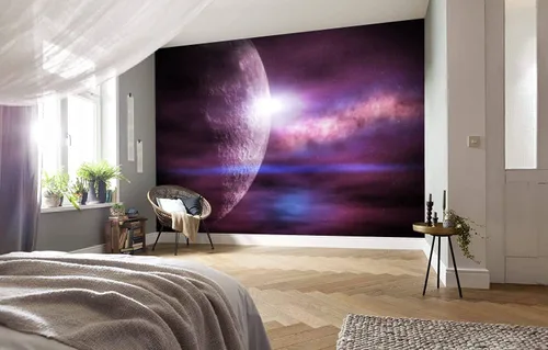 Vista 4 de Wall Murals Wallpaper Peel and Stick Bathroom Removable Wallpaper for Bedroom Space 3D Self Adhesive Wall Stickers Decals