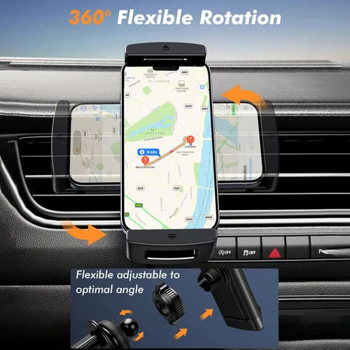 Vista 6 de OATSBASF Soporte para teléfono Z Fold 7, clip de ventilación de aire para tu automóvil para Samsung Galaxy Z Fold 7 6 5 4 3 accesorios, compatible