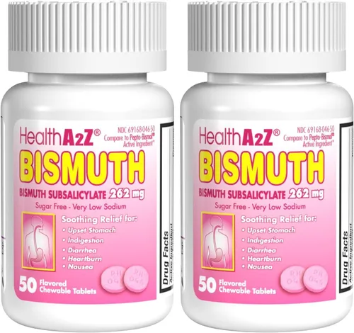 Vista 7 de HealthA2Z® Bismuto Subsalicilato de bismuto 262 mg Alivio de múltiples síntomas (3 paquetes (36 tabletas))