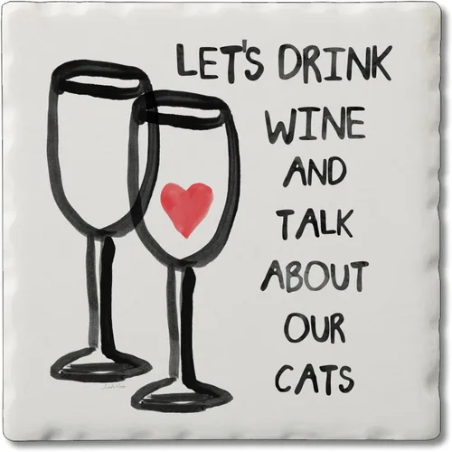 Vista 9 de Thirstystone Cat Mom - Paquete de 1 posavasos de piedra absorbente con respaldo de corcho protector, fabricado en los Estados Unidos, cuadrado de 4