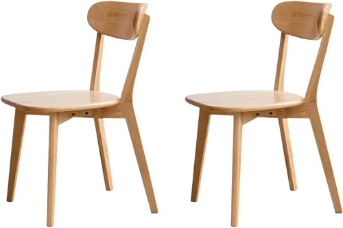 Vista 20 de Sillas de comedor 100% madera de roble macizo, prácticas sillas de cocina para comedor, cocina, sala de estar (1, negro)