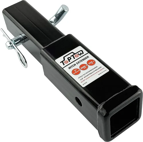 Vista 9 de TOPTOW Extensor de enganche de remolque, longitud de extensión de 12 pulgadas, se adapta a receptor de 2 pulgadas, 3500 libras, pasador de enganche