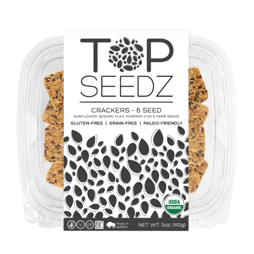 Vista 7 de Top Seedz Galletas orgánicas certificadas sin gluten, paquete de 2, 5 onzas, galletas veganas saludables con proteína a base de plantas, hechas