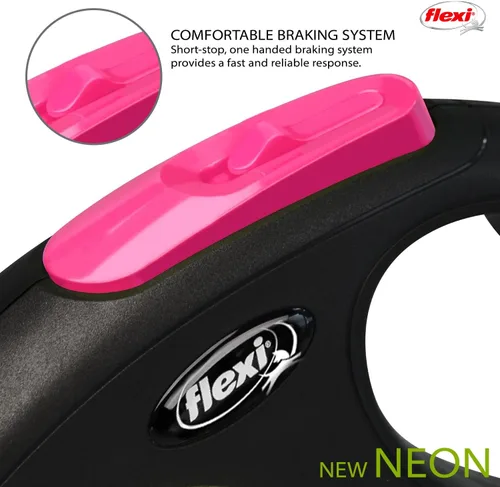 Vista 4 de Flexi Cinta Neón Rosa Pequeña 16.4 ft