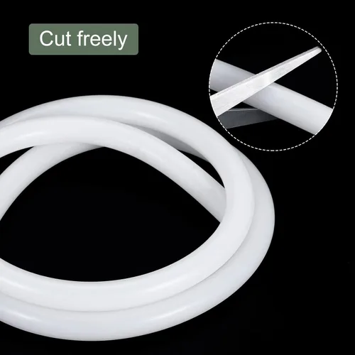 Vista 6 de YOKIVE Tubo de silicona, transferencia de agua, ideal para bomba (beige, 0.236 x 0.472 in IDxOD, 3.3 ft)