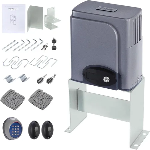 Vista 10 de CO-Z APP Smart abridor automático de puerta corrediza, abridor de puerta eléctrico de 280W para puertas de hasta 1400 lb 40 pies, sistema