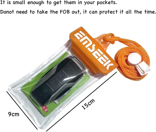 Vista 2 de Waterproof Car Key Fob Case Swim Dry Key Shell Bag Surf Wallet Waterproof Holder Pouch for Key ID Credit Card