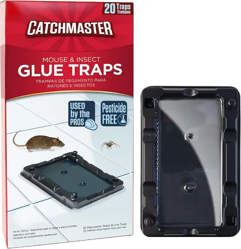 Vista 10 de Catchmaster -6 trampas de pegamento resistentes a la congelación para ratones e insectos, para interiores para el hogar, bandeja adhesiva