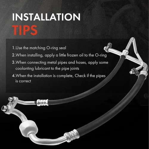 Vista 6 de A-Premium Manguera de succión de A/C y manguera de línea de descarga compatible con Chevrolet Cruze, 2011 2012 2013, L4 1.8L