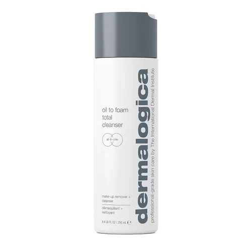 Dermalogica Limpiador total Oil To Foam para la cara – Elimina el maquillaje, el protector solar y los desechos mientras limpia la piel en un solo