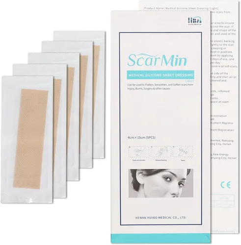 HBM Advanced - Hojas de silicona de grado médico para cicatrices, tratamiento y prevención de cicatrices reutilizables para cicatrices quirúrgicas,