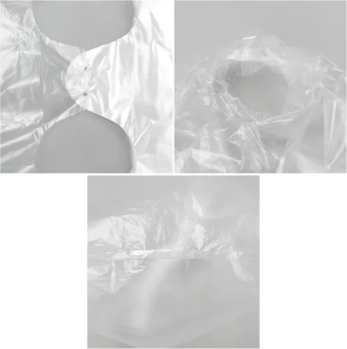 Vista 3 de Bolsas de plástico para camisetas, bolsas de compras de comestibles, Bolsas de transporte reutilizables transparentes, 400 bolsas, Claro