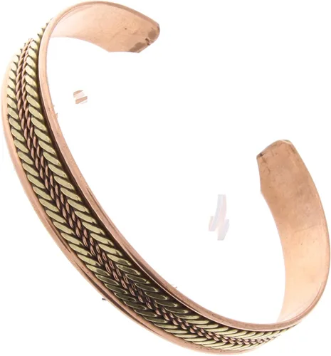 HHH - Pulsera de cobre para hombres y mujeres, ajustable, duradera, cobre puro, ligera, 100%, Cobre