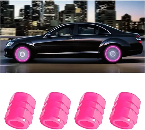 Vista 12 de Tapones de vástago de válvula de neumático para automóvil, 4 tapas de aire para neumáticos, tapones de válvula de rueda de automóvil iluminados