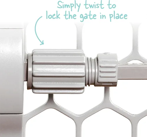 Vista 3 de Regalo Easy Fit - Puerta de plástico ajustable extra ancha para bebé, 1 unidad (paquete de 1)