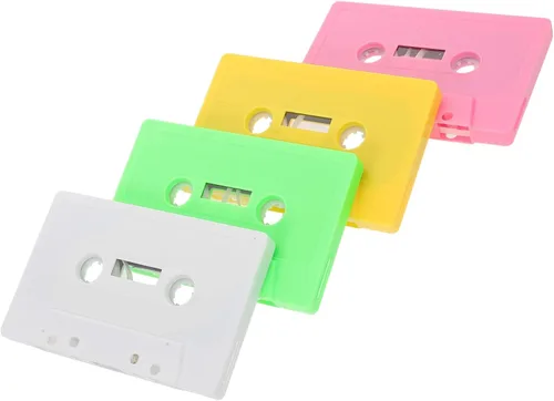 4 piezas de cinta retro decoración de pared cinta de casete en blanco cinta de casete decoración de pared casetes de audio en blanco vintage