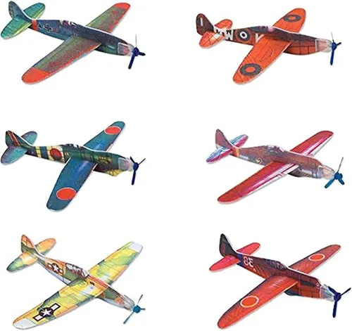 Rhode Island Novelty 8" volando planeador Avión Conjunto de 12