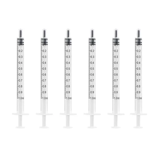 Vista 9 de Aguja de calibre 25 de 1 pulgada con jeringa, jeringa de 0.0 fl oz con aguja de calibre 25, (100 unidades) para laboratorios científicos, paquete