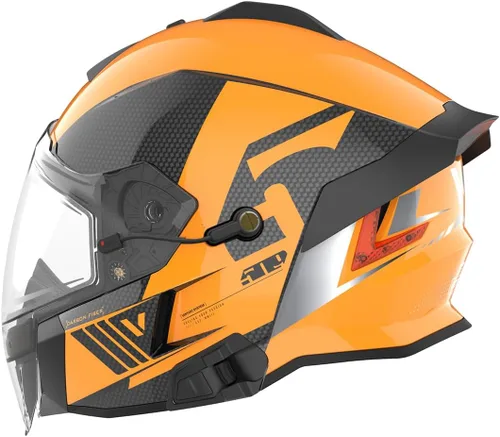 Vista 3 de 509 Casco para moto de nieve Delta V Carbon Commander Naranja (Gloss Orange)