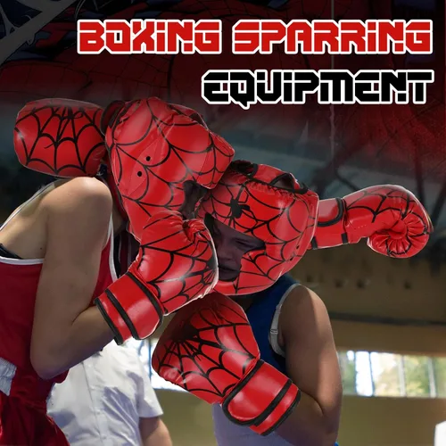 Vista 5 de Set de protección para la cabeza y guantes de boxeo Arrowbash para niños, guantes de boxeo de 6 oz y protección para la cabeza de lucha