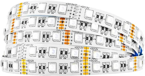 BTF-LIGHTING 5050 RGBW RGB+Blanco Frío(6000K-7000K) 4 Colores en 1 Tira de Luz LED 5m 16.4ft 16.4 pies 60LED/m Multicolor IP30 Blanca 12mm PCB para