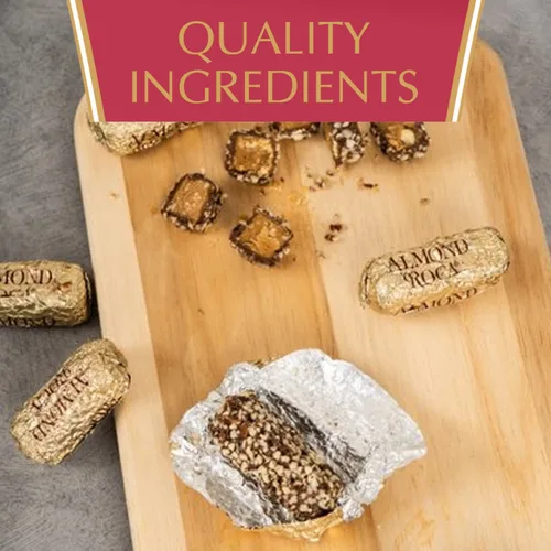 Vista 9 de Almond Roca - Paquete de 4 botes – Caramelos de chocolate envueltos individualmente de 10 onzas – Caramelo clásico de mantequilla crujiente