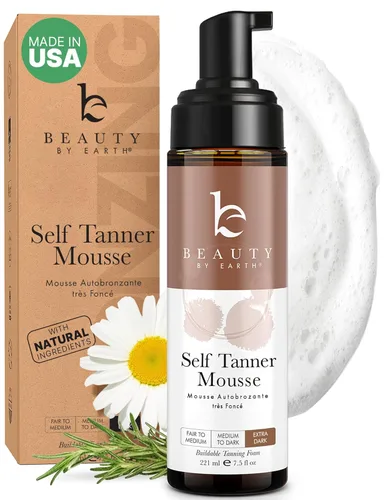 Vista 10 de Mousse autobronceador - Fabricado en EE. UU. con ingredientes naturales y orgánicos, espuma autobronceadora para un bronceado falso ultra oscuro