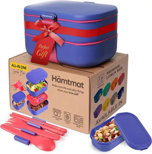 Vista 57 de Lonchera Bento apilable aislada para adultos con palillos reutilizables, lonchera japonesa apta para microondas y a prueba de fugas, para hombres