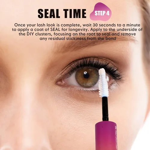 Vista 7 de Akxsinka Pegamento de pestañas para unir y sellar, unir y sellar para ojos sensibles, pegamento de pestañas en racimo para racimos de pestañas