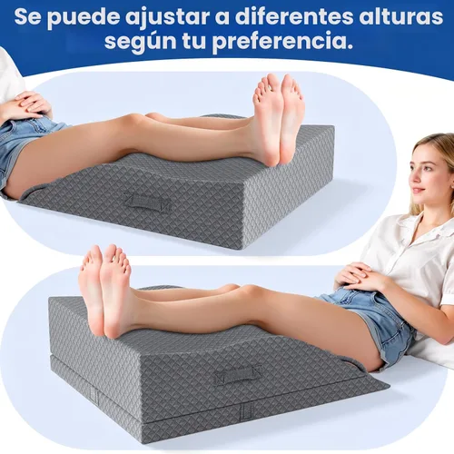 Vista 7 de Almohadas de elevación para pierna después de la cirugía, almohada de cuña Negro
