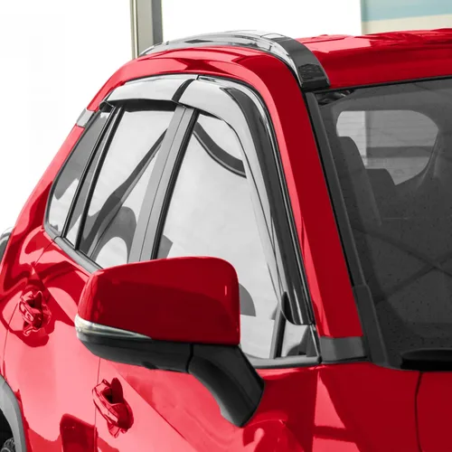 Vista 3 de Voron Glass Protectores de lluvia extra duraderos con cinta adhesiva para Mazda CX-5 2017-2025, deflectores de ventana, viseras de ventana