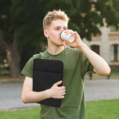 Vista 7 de RAINYEAR Funda para laptop de 11 pulgadas, bolsa de forro suave con bolsillo frontal y bolsa de accesorios, compatible con MacBook Neo A18 MacBook