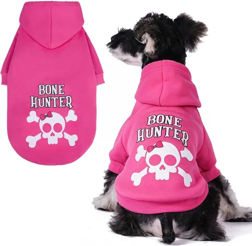 Vista 27 de BINGPET - Sudaderas con capucha de seguridad para perros, suéter para cachorros, abrigos para perros para clima frío, suéter con capucha de forro
