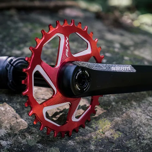 Vista 5 de Funn Solo DX - Plato ancho estrecho para cadena de 9, 10, 11, 12 velocidades, compatible con bielas de interfaz de montaje directo SRAM