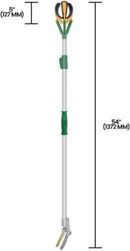 Vista 5 de Zenport ZL6146A Cosechadora y recogedora de frutas telescópica de largo alcance, extensión de 6 pies, gris