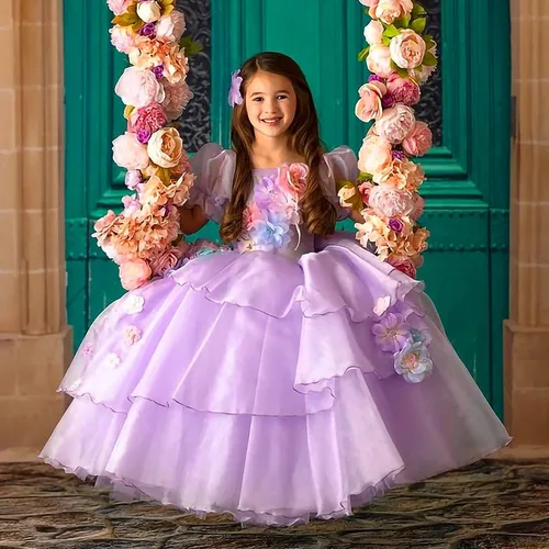 Vista 31 de Disfraz de princesa para niñas, disfraz de hada de Halloween para niñas, vestidos para ocasiones especiales, fiesta de cumpleaños Aurora