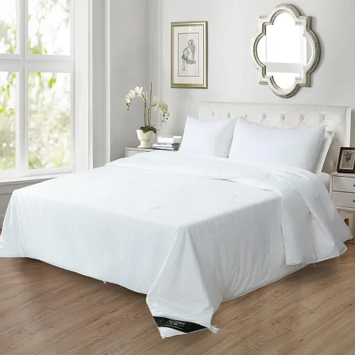 Vista 23 de THE COTTON & SILK® Edredón 100% Relleno de Seda de Morera para Todas las Estaciones - Lujoso, Ultra Suave, Transpirable, Funda de Edredón de Seda
